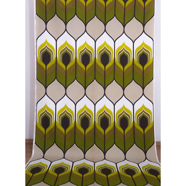 Mid-Century Modern German Ukadan Fabric for Curtains, 1970s, in Flawless conditions. Designed 1970 to 1979 This piece has...