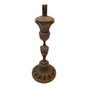 19th Century Primitive Americana Tin Floor Candlestick Candlestand