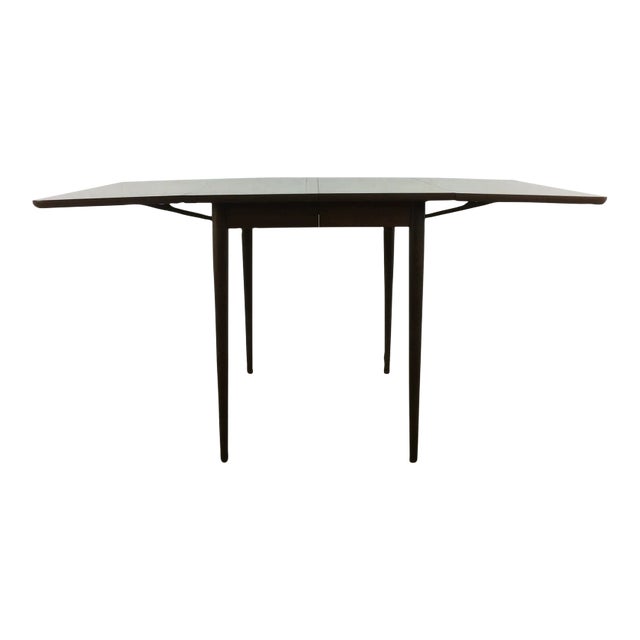 Mid Century Modern Drop Leaf Dining Table With 2 Removable Leafs For Sale