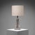 Glass Large French Crystal Table Lamp with Sculptural Base and Silk Shade, 1960s For Sale - Image 7 of 7