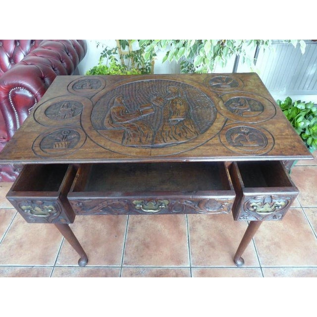 Antique Georgian Mahogany Side Table, 1740 For Sale - Image 9 of 14