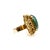 1970s 1970s Vintage 14k/18k Yellow Gold Chrysoprase Statement Ring Size 6.5 For Sale - Image 5 of 7