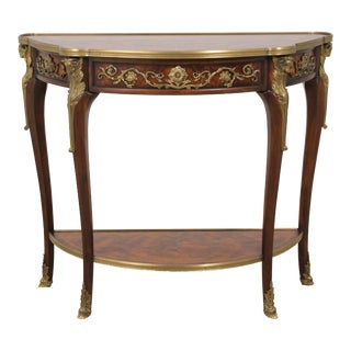 Theodore Alexander Bronze Mounted French Style Console Table For Sale
