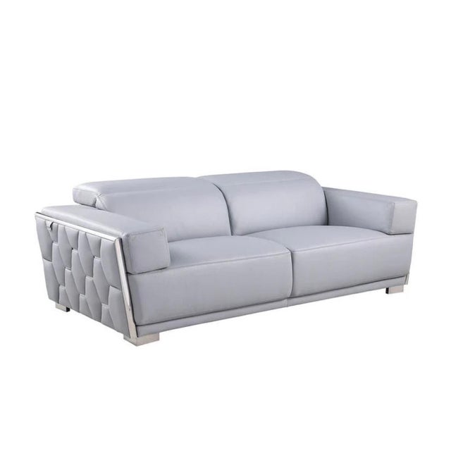 Contemporary Casa Milano Hexor Light Blue 3-Piece Living Room Set For Sale - Image 3 of 5