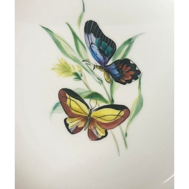 Designed and entirely hand painted, with markers mark on underside, by french studio Aatelier Le Tallec, for Tffanys.....