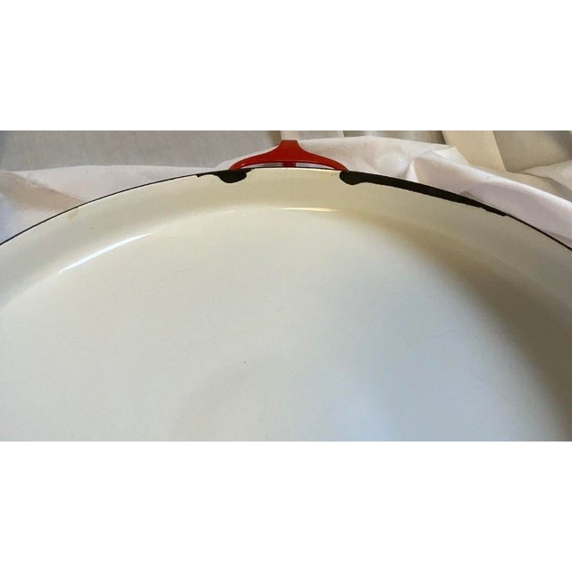 Mid-Century Modern Dansk Denmark Ihq Kobenstyle 13" Enameled Paella Pan - Red For Sale - Image 3 of 6