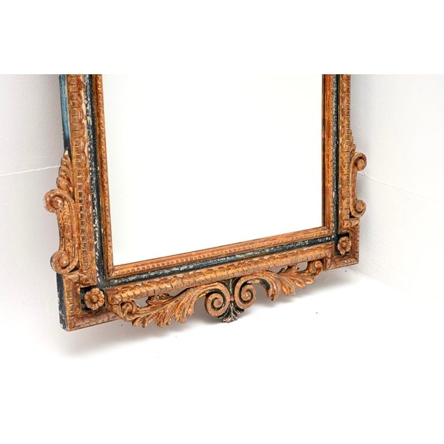 Glass Antique Italian Gilt Wood Mirror, 1900 For Sale - Image 7 of 11