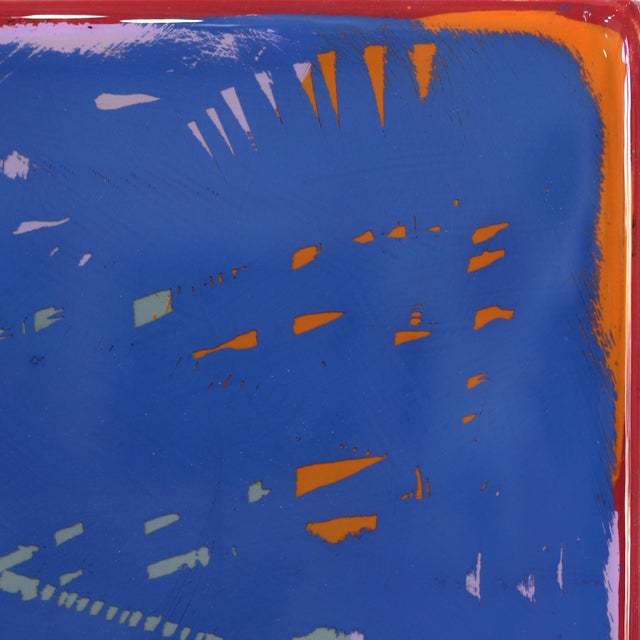 Contemporary The Window 338 - Modern Resin Minimalist Blue Two Tone Color Field Abstract Original Artwork by Ricky Hunt For Sale - Image 3 of 9