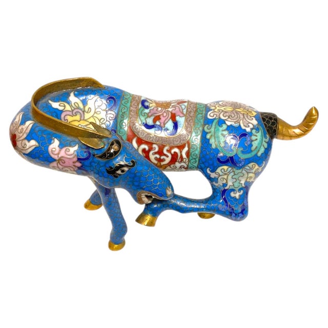 Stunning Chinese cloisonné horse in a playful pose. 8.5"W x 6"H x 3.5"D