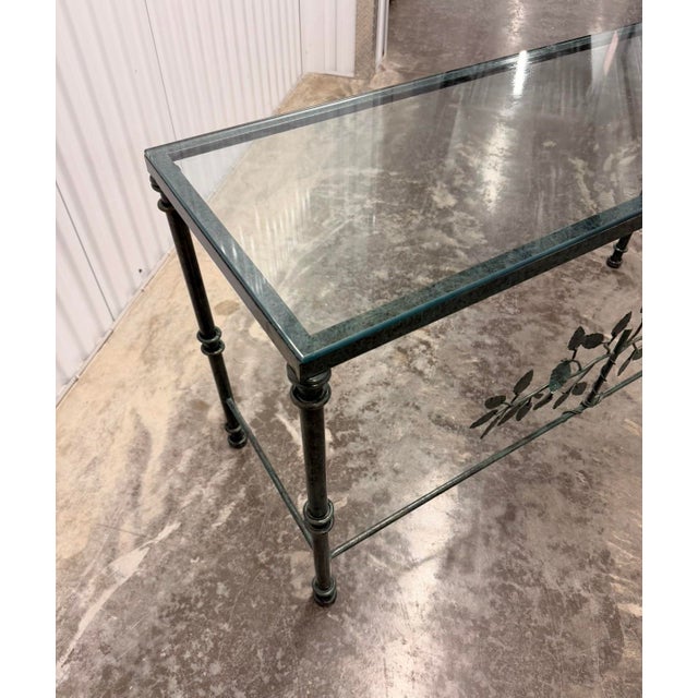 1960s Giacometti Style Console Table With a Verdigris Patina Finish For Sale - Image 9 of 9