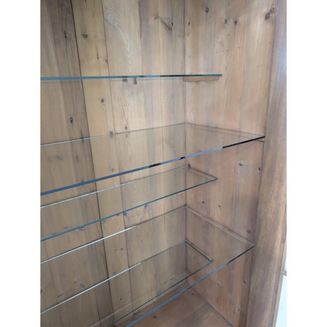 Wood Antique Display Cabinet in Walnut For Sale - Image 7 of 18