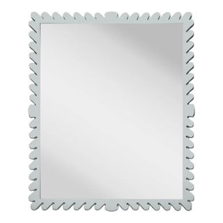 Fleur Home Garden District Coquette Rectangle Mirror in Pelican Gray, 36x48 For Sale