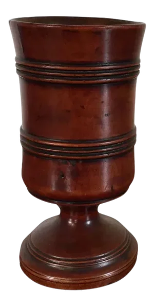 Early 19th Century English George III Wood Goblet Vase
