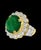 Traditional 9.8 Carat Round Colombian Emerald and Diamond 18 Karat Gold Ring, Estate For Sale - Image 3 of 18