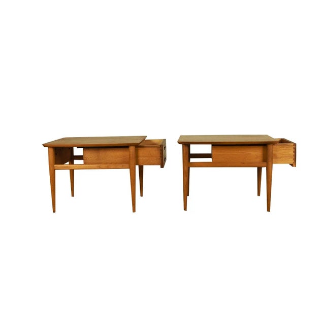 Wood 1960s Mid-Century Lane Pair End Tables For Sale - Image 7 of 12