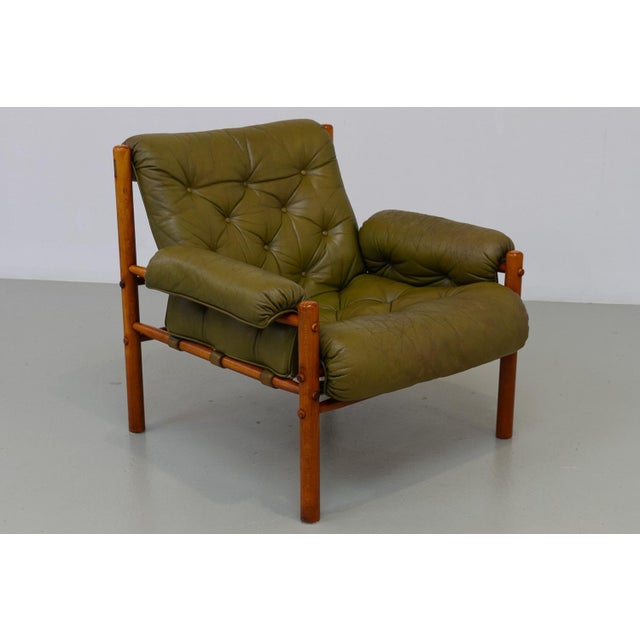 Arne Norell Mid-Century Modern Scandinavian Easy Chair by Arne Norell for Arne Norell Ab, Sweden, 1970s For Sale - Image 4 of 18