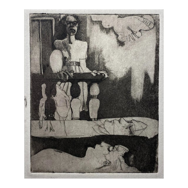 1980s Modern Surrealist Etching For Sale