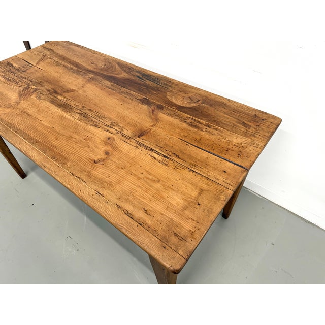 Pine Farmhouse Table, 1950s For Sale - Image 13 of 18