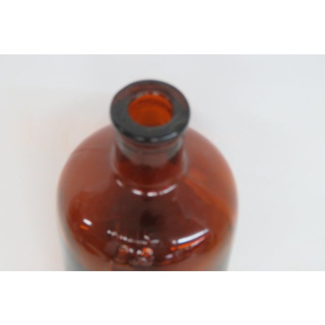 Amber Glass Apothecary Bottle 500 Mils Embossed Pharmacy Medicinal Vessel 4492b For Sale - Image 4 of 10