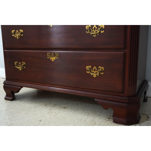 Wood Ethan Allen Georgian Court Cherry Bedroom Armoire For Sale - Image 7 of 18