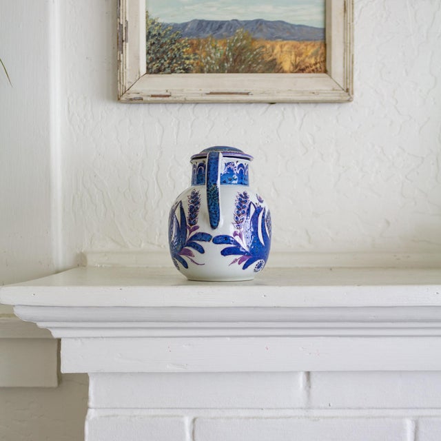 Royal Copenhagen 1960s Royal Copenhagen Denmark Faience Porcelain Tenera Pitcher by Berte Jessen For Sale - Image 4 of 17