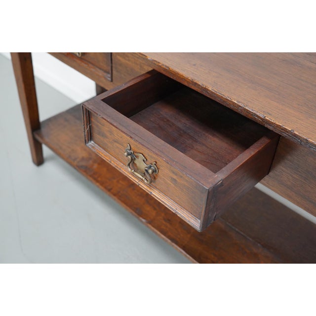 Vintage French Rustic Farmhouse Oak Side Table, 1920s For Sale - Image 11 of 18