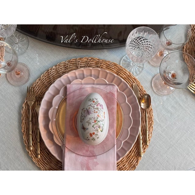 1940’s Blush Pink Salad Plates - Set of 8 For Sale - Image 11 of 13