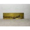 Chinese Gilt Metal Landscape Wall Panel with Red Seal Marks For Sale - Image 15 of 18