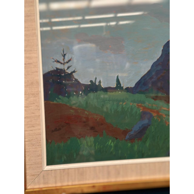 Willy Lindeberg, Landscape, 1950s, Gouache, Framed For Sale - Image 9 of 10