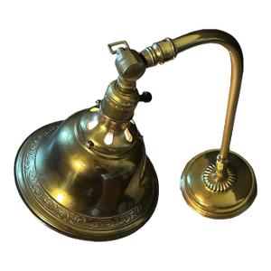 1940s Gold Brass Desk Lamp