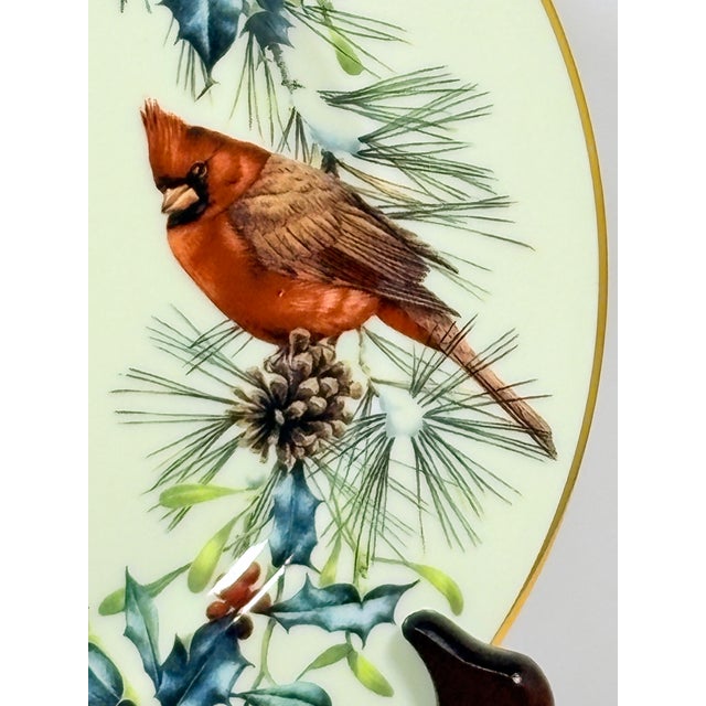 Lenox 1990s Lenox “ Winter Greetings” Side Plates ~ Set of 6 For Sale - Image 4 of 9