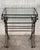 Mid 20th Century Mid 20th Century Midcentury Scrolling Iron Patio Nesting Side Tables with Glass Tops, Set of 3 For Sale - Image 5 of 18