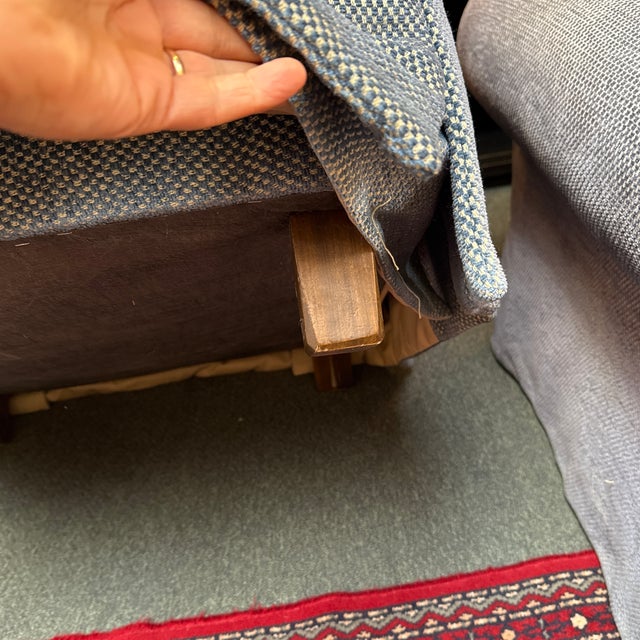 Custom Design Roll Arm Chair + Ottoman For Sale - Image 4 of 11