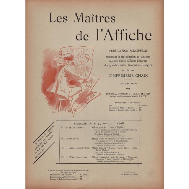 Georges de Feure, Jeanne d'Arc from Les Maîtres de L'Affiche, 1898 For Sale - Image 11 of 12