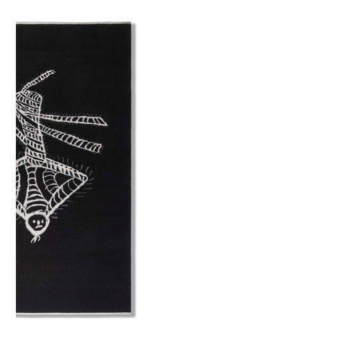 Textile Graffiti Rug in Hand-Knotted Natural Fiber by Charlotte Perriand For Sale - Image 7 of 11