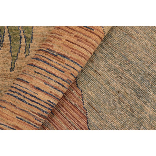 Blue Bohemian Gabbeh Blue/Green Wool Rug - 6'1'' X 8'10'' For Sale - Image 8 of 10