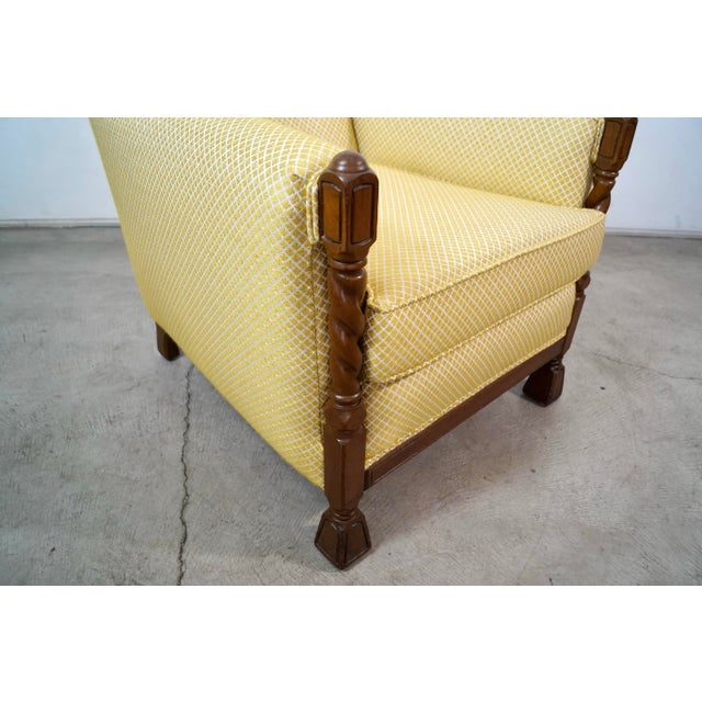 1930’s Antique Spanish Revival Barley Twist Lounge Chair For Sale - Image 10 of 12