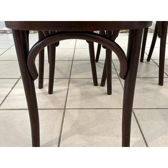 Wood Vintage Parisian Bistro Chairs, 1960s, Set of 4 For Sale - Image 7 of 14
