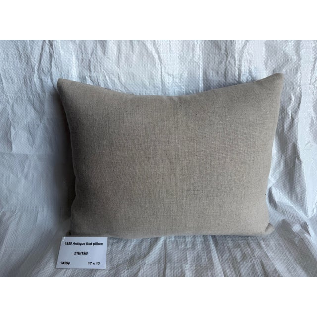 Mid 19th Century Antique Ikat Pillow For Sale In Los Angeles - Image 6 of 7
