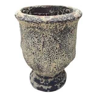 Vintage Volcanic Glaze Terracotta Garden Planter For Sale
