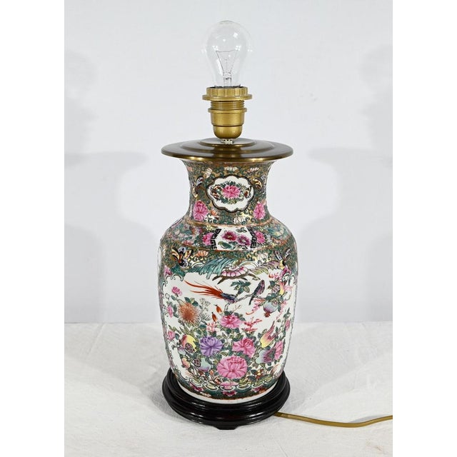 Canton Porcelain Lamp, China, Late 19th Century For Sale - Image 10 of 18