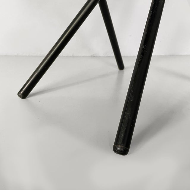 Italian Modern Black Wood and Metal Folding Chair, 1980s For Sale - Image 18 of 18