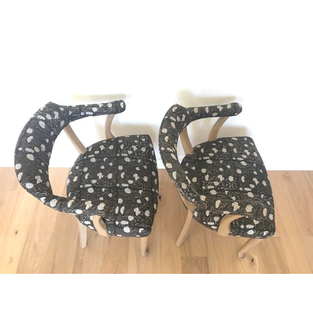 1950s Pair of 1950s Mid-Century Captain’s Armchair, Tournament Armchairs or Broker Captain’s Chairs For Sale - Image 5 of 14