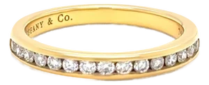 Tiffany & Co. 18ct Yellow Gold Diamond Ring, Size 5.25
