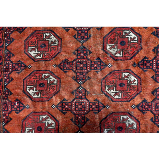 Textile 1920s, Handmade Antique Afghan Baluch Rug 3.8' X 4.8' For Sale - Image 7 of 13