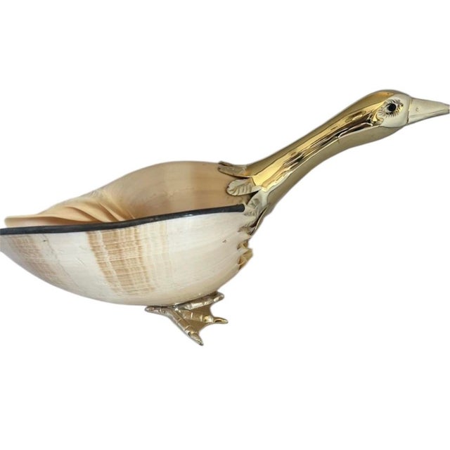 Binazzi Gabriella Binazzi Large Shell Duck Sculptural Bowl 1970's For Sale - Image 4 of 12