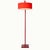 Metal Stretch Arc Floor Lamp - 87", Red Finish, Sturdy Rectangular Base, Dimmer Switch For Sale - Image 7 of 18