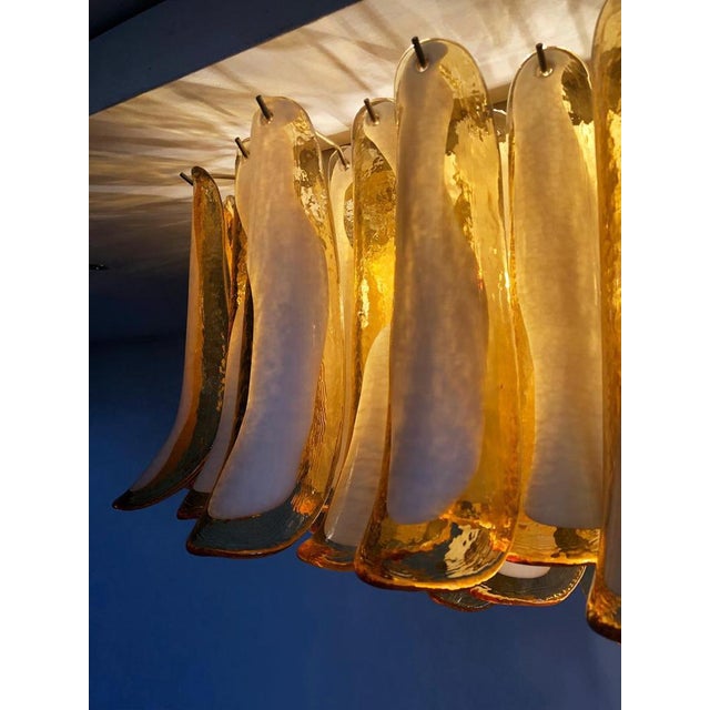 Italian Ceiling Lamp with Murano Glass Petals, 1990s For Sale - Image 14 of 18