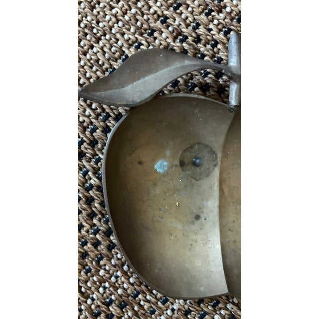 Mid-Century Modern Mid Century Brass Apple Trinket Dish, Candy Dish For Sale - Image 3 of 5