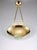 Mid-Century Modern 1970s Mid-Century Modern French Brass & Frosted Glass Pendant Light – 24" Luxury Chandelier For Sale - Image 3 of 6